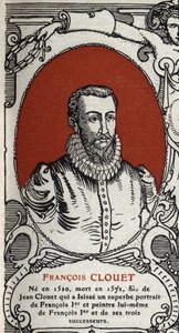Portrait of the French painter Francois Clouet. Engraving from 1914.