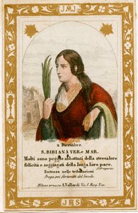 Saint Bibiana (engraving) by Anonymous Anonymous