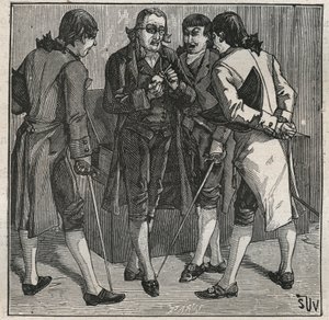 Test of the Brazilian Fake Diamond by John Mawe (1764-1829), British Mineralogist. Engraving from 1885 in 