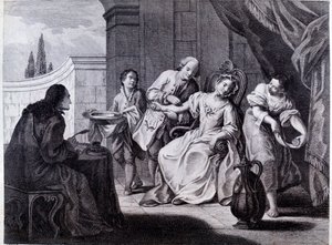 The Bloodletting, medical technique (engraving) by Anonymous Anonymous