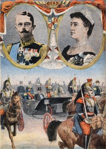 King Gustave V and Queen Victoria of Sweden by Anonymous Anonymous
