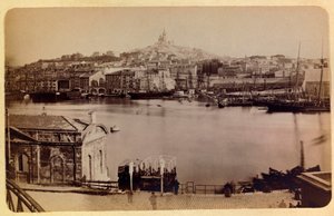 The City of Marseille and Its Surroundings circa 1885-1890: The Old Port and Notre Dame de la Garde, Private Collection