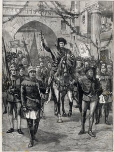 The cortege of corporations in the 14th century: The prevot of the merchants of Paris by Anonymous Anonymous