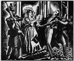 The death of the Duke of Berry on 13/02/1820 at the Royal Academy of Music. The nephew of King Louis XVIII is murdered at the Opera by Louvel a republican wanting to quench the royal dynasty. Illustration taken from 