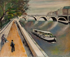 The new bridge in Paris in 1950