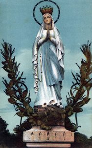 The Virgin Crowned in Lourdes - Hautes Pyrenees around 1900 by Anonymous Anonymous