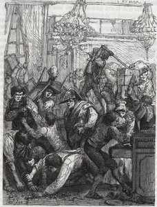 Theft of the furniture guard (present Hotel de la Marine, Place de la Concorde) - Theft in the week from 11 to 17 September 1792 by a band commissioned by Paul Miette, from a part of the Diamonds, at the hotel du Garde-Meuble de la Couronne, Paris by Anonymous Anonymous