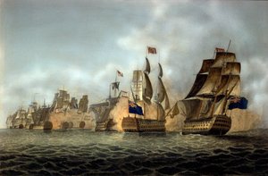 View of the Battle of Cape Saint-Vincent on 14/02/1797 (engraving, 1798) by Anonymous Anonymous