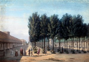 View of the Courtyard of the Paisibles at the Hospice of Bicetre