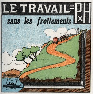 Work and Power: Work Without Friction. Anonymous Illustration from 1925. Private Collection
