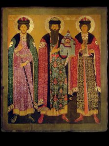 Saint Vsevolod Mstislavich, Prince of Pskov with Saints Boris and Gleb