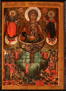 Theotokos Life-giving Spring by Anonymous Russian icon painter