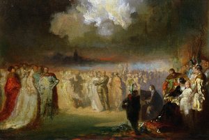 Frederic Chopin in concert at the Hotel Lambert, Paris, 1840 by Antar Teofil Kwiatowski