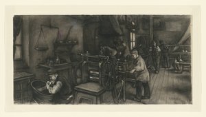 Workshop in the Silver Factory by Anthon Gerhard Alexander van Rappard