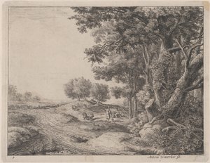 A Peasant with a Shovel by Anthonie Waterloo
