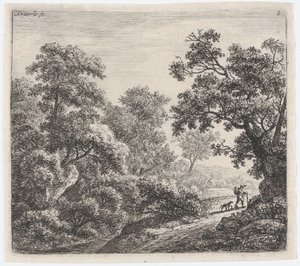 A Traveller and His Dog by Anthonie Waterloo
