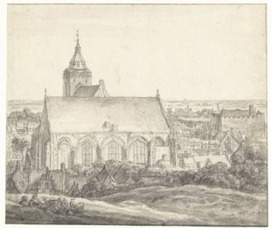 Buurkerk in Utrecht by Anthonie Waterloo