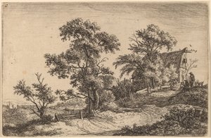 Cottage on a Hill by Anthonie Waterloo
