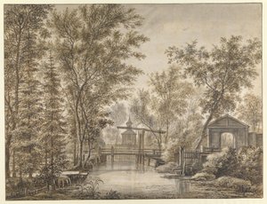 The Drawbridge at Spruytenburg by Anthonie Waterloo
