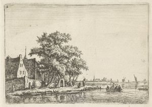 Church by the Water by Anthonie Waterloo