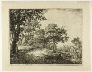 Man and Woman Crossing the Stream