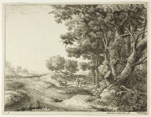 Peasant with a Shovel by Anthonie Waterloo