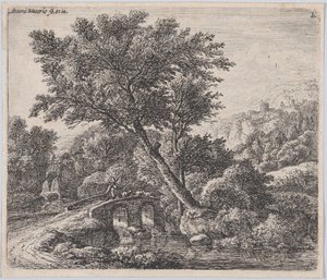 Shepherd on a Small Bridge, 17th century