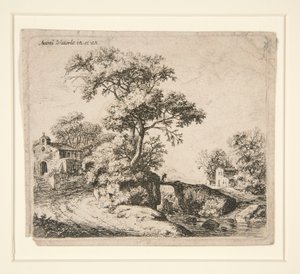 The Chapel with Steps by Anthonie Waterloo