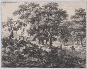 The Four Trees, 17th century by Anthonie Waterloo
