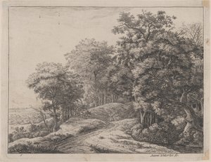 Two Men in a Hollow, 17th century by Anthonie Waterloo
