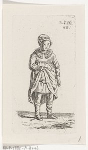 Girl Lifting Her Skirt by Anthonie Willem Hendrik Nolthenius de Man