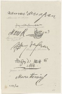 Various Facsimiles of Signatures