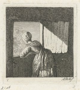 Woman Leaning on a Half-Door by Anthonie Willem Hendrik Nolthenius de Man