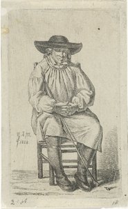 Seated Man with Stick (12 Studie-beeldjes)
