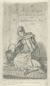 Seated Woman with Basket and Plate (Ghent Shrimp Woman) (12 Study Figures) by Anthonie Willem Hendrik Nolthenius de Man