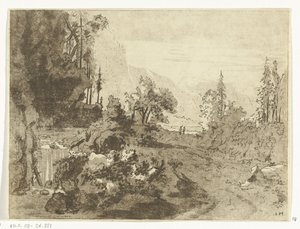 Mountainous Landscape by Anthonie van den Bos