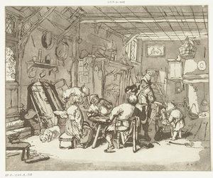 Peasant Interior by Anthonie van den Bos