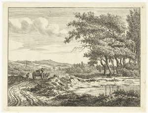 Cart on a Country Road near the Dunes by Anthonie van den Bos