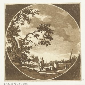 Landscape with Two Walkers