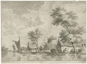 River Landscape with a Haystack