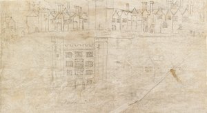 Buildings along the South Front of Oatlands Palace by Anthonis van den Wyngaerde