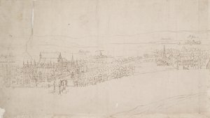 Panorama of London as seen from Southwark: Westminster by Anthonis van den Wyngaerde