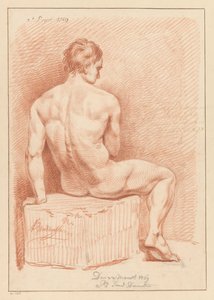 Sitting Male Nude, Seen from the Back (3rd Prize 1769)