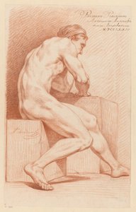 Seated Male Nude, Side View (1st Prize 1772)