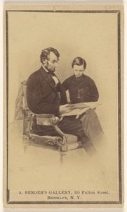 President Lincoln Reading The Bible to His Son Tad by Anthony Berger