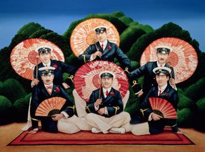 Sailors with Umbrellas by Anthony Southcombe