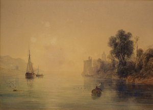 River Scene by Anthony Vandyke Copley Fielding