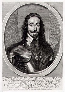 Portrait of Charles I (1600-49) engraved by William Faithorne (1616-91) 1658 by Anthony van (after) Dyck