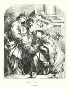 The Vision of the Blessed Hermann Joseph (engraving) by Anthony van (after) Dyck