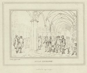The cloisters of the Royal Exchange in the City of London by Anthony van Assen